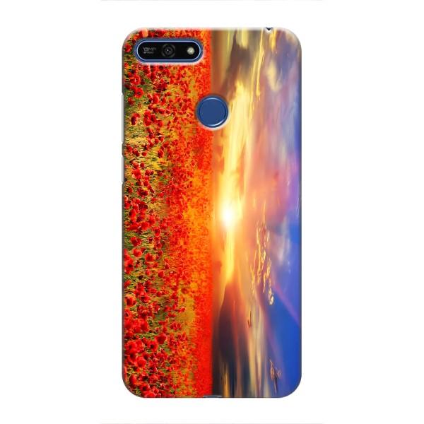 Чехол с картинкой (Стильные) для   Хуавей Хонор 7А Про - (AlphaPrint) – Поле тюльпанов