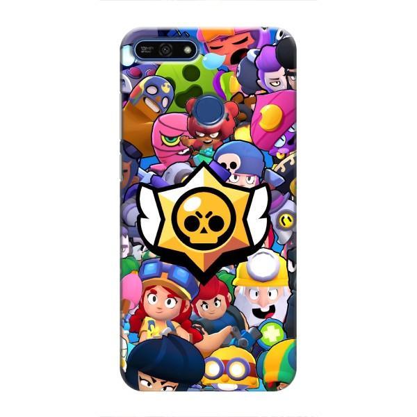 Чехол для Huawei Honor 7A Pro Бравл Старс (VPrint) – Лого Brawl Stars