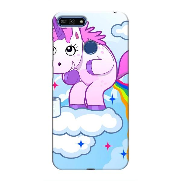 Чехол Unicorn на Huawei Honor 7A Pro – Радуга единорожка