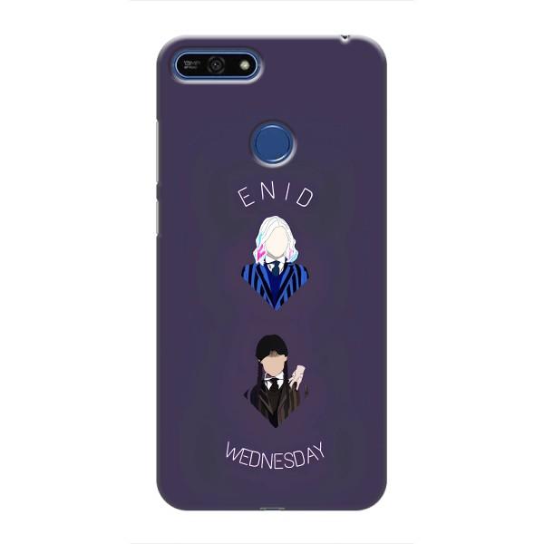 Чехлы Венсдей на Huawei Honor 7A Pro Уэнсдей (AlphaPrint) – Уэнздей и подруга