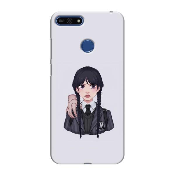 Чехлы Венсдей на Huawei Honor 7A Pro Уэнсдей (AlphaPrint) – Уэнздей и Вещь