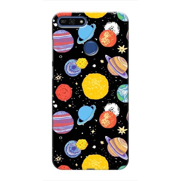 Космічні Чохли для Хуавей Оноор 7А Про (VPrint) – Намальовані планети