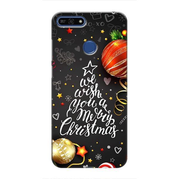 Рождественские Чехлы для Huawei Honor 7A Pro (VPrint) – Елочка