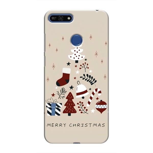 Рождественские Чехлы для Huawei Honor 7A Pro (VPrint) – Merry Christmas