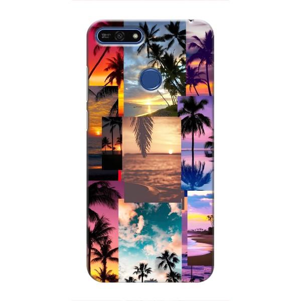 Силиконовый чехол с КАРТИНКАМИ лето для Huawei Honor 7A Pro (AlphaPrint) – Летний отпуск