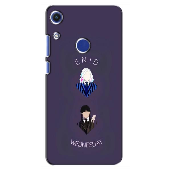 Чехлы Венсдей на Huawei Honor 8A Уэнсдей (AlphaPrint) – Уэнздей и подруга