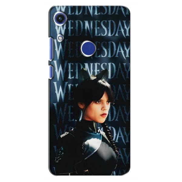 Чехлы Венсдей на Huawei Honor 8A Уэнсдей (AlphaPrint) – Уэнздей кошка