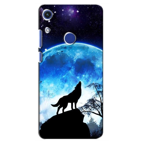 Защитные чехлы для Хуавей Хонор 8А (AlphaPrint) (ХИТ продаж) ВОЛК – Волк на луну