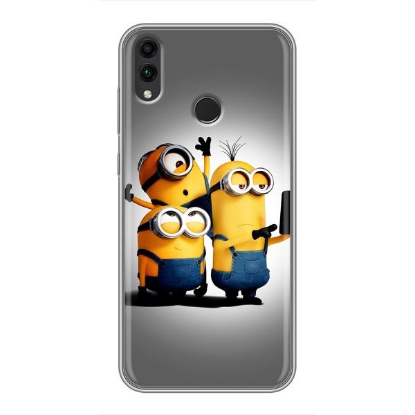Чехол для Ребёнка на Хуавэй Хонор 8Х (VPrint) – Три миньона