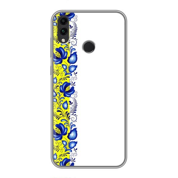 Силіконовый Чохол на Huawei Honor 8X з картинкой Вишиванки – Жовто-біла вишиванка