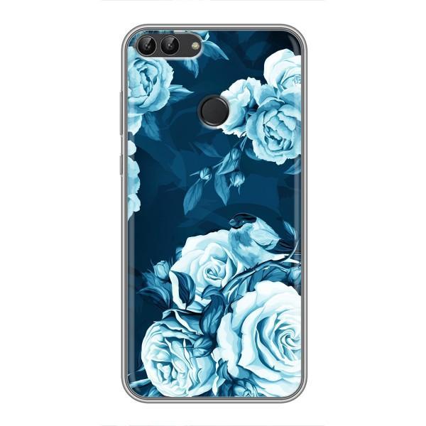 Чехлы (ART) Цветы на Huawei Honor 9 Lite (VPrint) – Голубые Бутоны