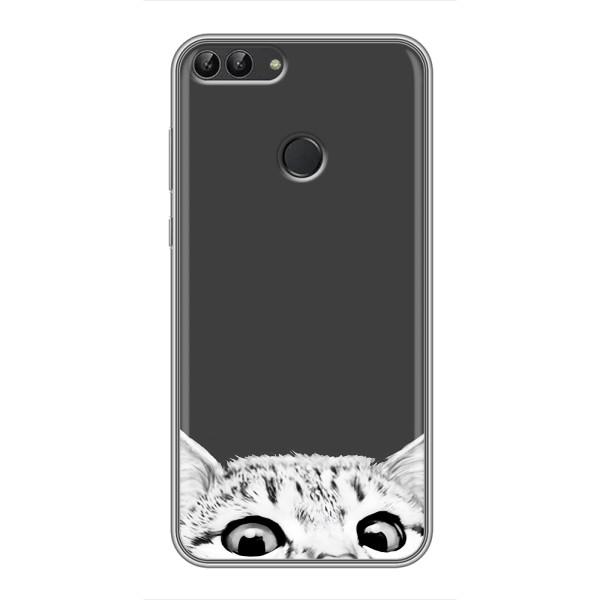 Чехол на Хуавей Хонор 9 Лайт с Котами (VPrint) – Выглядывает кот