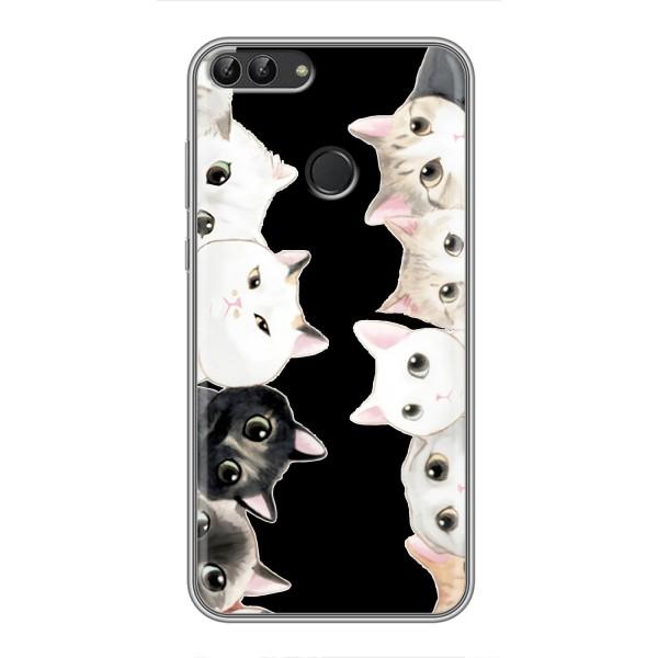 Чехол на Хуавей Хонор 9 Лайт с Котами (VPrint) – Взгляд котов
