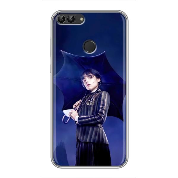 Чохли Венсдей на Huawei Honor 9 Lite Уенсдей (AlphaPrint) – Венздей з парасолькою