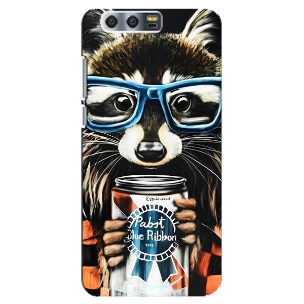 Чохол з принтом для . Хуавей . Онор 9, . Ґлорі 9, . СТФ - (Прикольні) (AlphaPrint) – Єнот з банкою