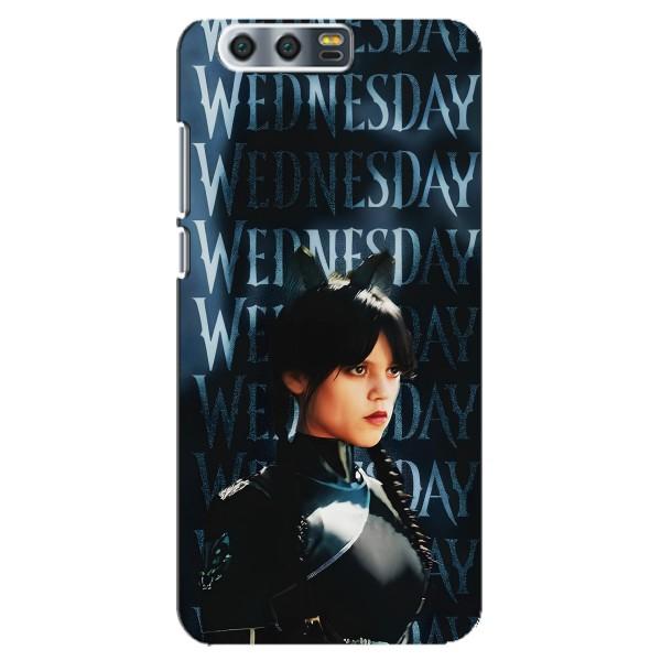 Чехлы Венсдей на Huawei Honor 9, Glory 9, STF Уэнсдей (AlphaPrint) – Уэнздей кошка