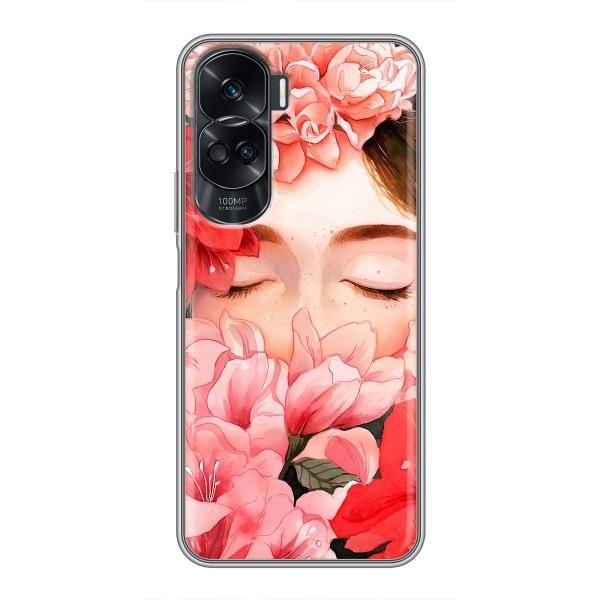 Чехлы (ART) Цветы на Huawei Honor 90 Lite (VPrint) – Глаза в цветах