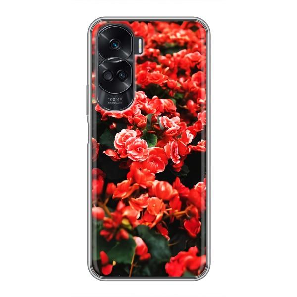Чехлы с Цветами для Huawei Honor 90 Lite (VPrint) – Цветы красные