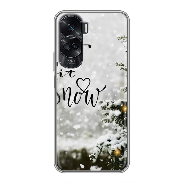 Новорічні, Святкові Чохли для Huawei Honor 90 Lite - 2024 год – Let it snow