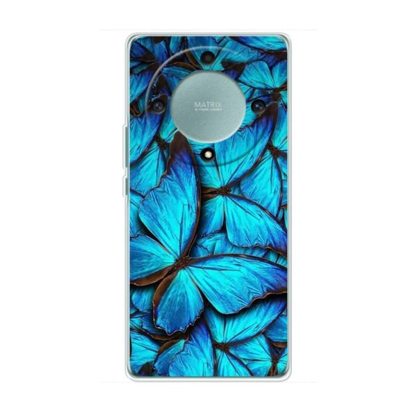 Чехол с принтом для Хуавей Хонор Меджик 5 Лайт 5G - (Прикольные) (AlphaPrint) – Синие бабочки