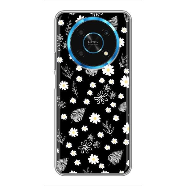 Чехлы с тематикой "ЦВЕТЫ" на Huawei Honor Magic 6 Lite 5G – цветение на чорном