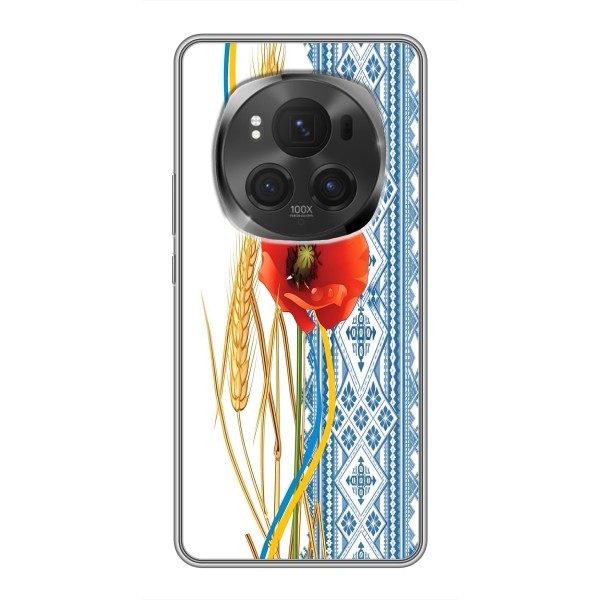 Силіконовый Чохол на Huawei Honor Magic 6 Pro з картинкой Вишиванки – Вишиванка з квіткою