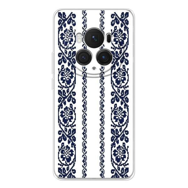 Силіконовый Чохол на Huawei Honor Magic 7 Pro з картинкой Вишиванки – Синя вишиванка