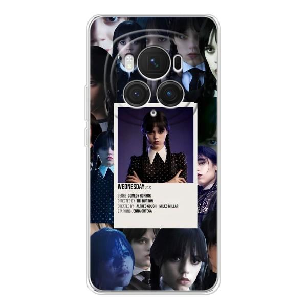 Чехлы Венсдей на Huawei Honor Magic 7 Pro Уэнсдей (AlphaPrint) – коллаж Уэнздей