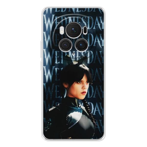 Чехлы Венсдей на Huawei Honor Magic 7 Pro Уэнсдей (AlphaPrint) – Уэнздей кошка