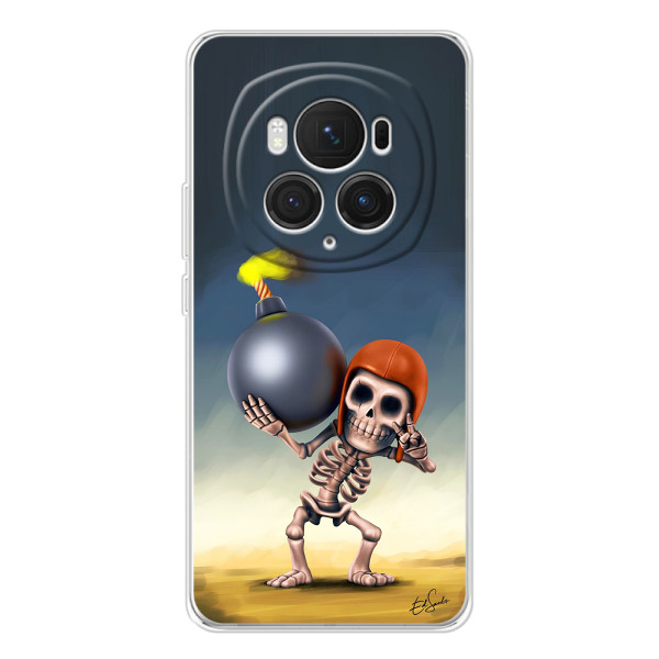 Чехол з героями Клеш Рояль для Huawei Honor Magic 7 Pro – Скелет с бомбой