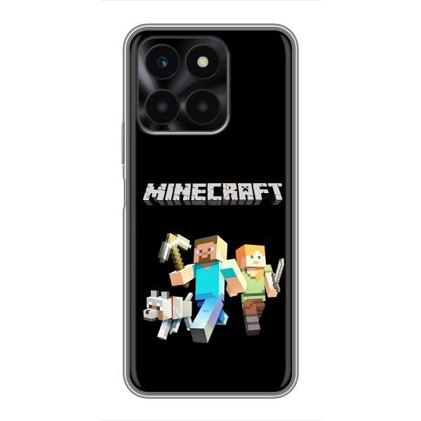 Чохол Майнкрафт на Huawei Honor X6a (AlphaPrint) Minecraft – герої Minecraft