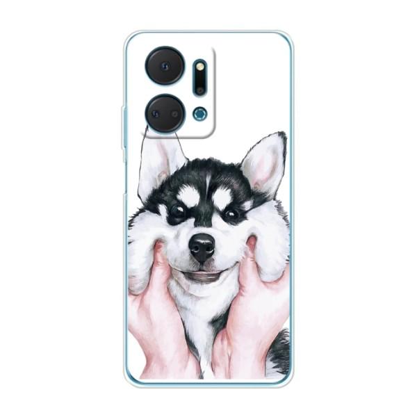 Чохол з Хаскі Huawei Honor X7a - (AlphaPrint) – Хаскі улибака