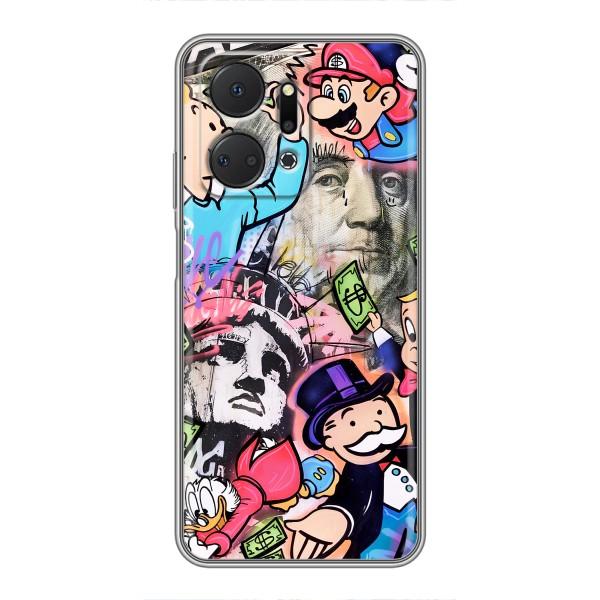 Чехлы с крутыми принтами для Huawei Honor X7a - (PREMIUMPrint) – Monopoly man