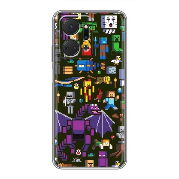 Чехол Майнкрафт на Huawei Honor X7a (AlphaPrint) Minecraft – Коллаж Майнкрафт