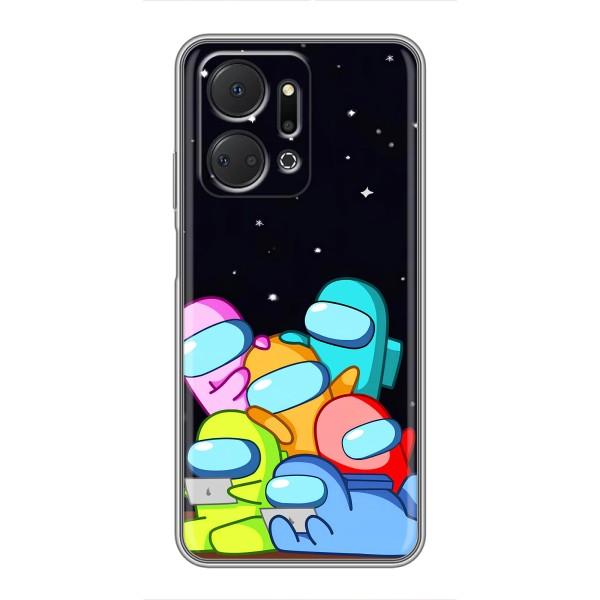 Чехол Амонг Ас для Huawei Honor X7a (AlphaPrint) – Скины в космосе