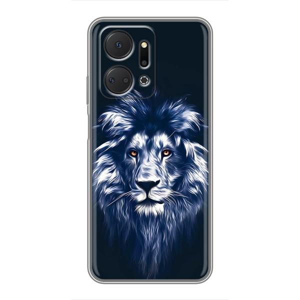 Чехол со Львом для Huawei Honor X7a (VPrint) – Синий Лев