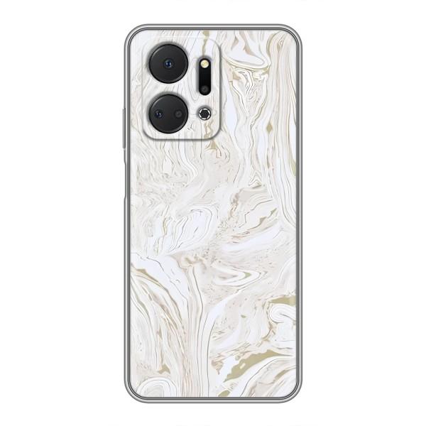 Мраморный чехол на Huawei Honor X7a (VPrint) – Белый мрамор
