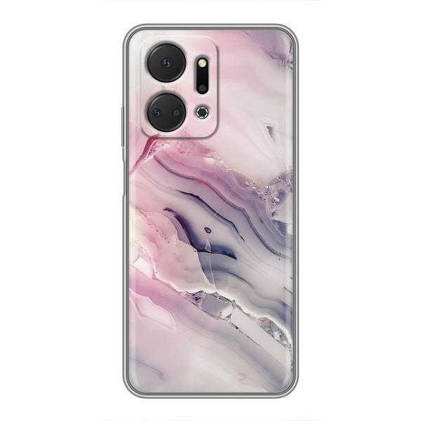 Мраморный чехол на Huawei Honor X7a (VPrint) – Пурпурный Мрамор