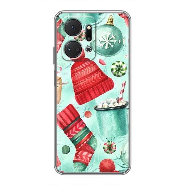 Новорічні Чохли для Huawei Honor X7a (VPrint) – Одяг НР