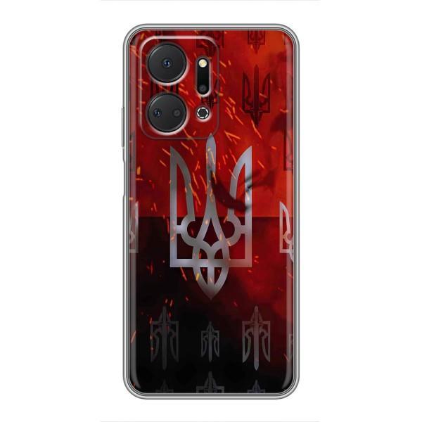 Украинские Чехлы для Huawei Honor X7a с картинкой УПА (AlphaPrint) – ГЕРБ УПА