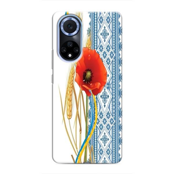 Силиконовый Чехол на Huawei Honor X7b с картинкой Вышиванки – Вышиванка с цветком