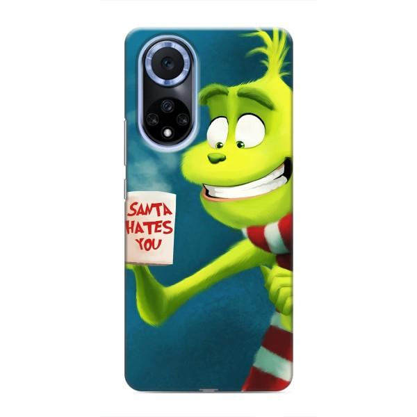 Рождественские Чехлы для Huawei Honor X7b (VPrint) – Зеленый Гринч