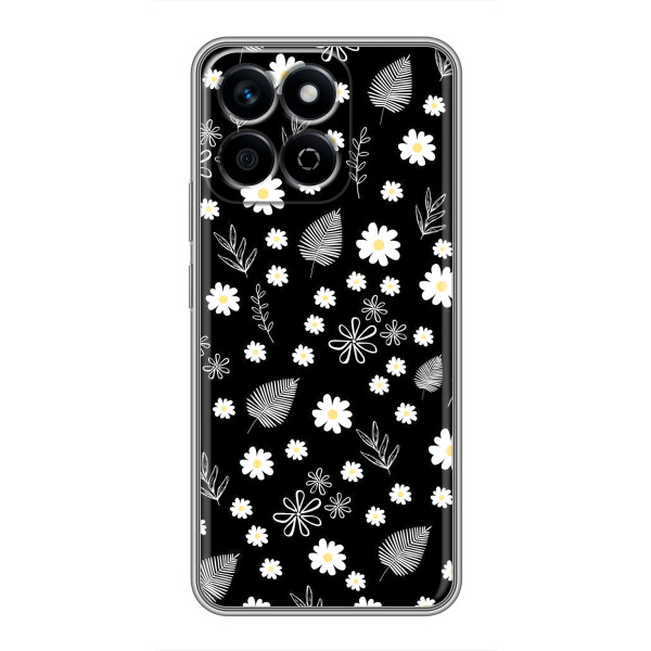 Чехлы с тематикой "ЦВЕТЫ" на Huawei Honor X7c – цветение на чорном