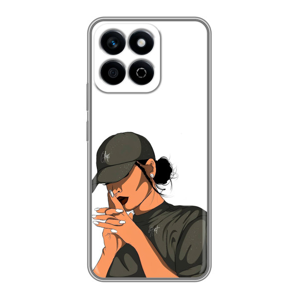 Силиконовый Чехол на Huawei Honor X7c с картинкой Стильных Девушек – В зеленом