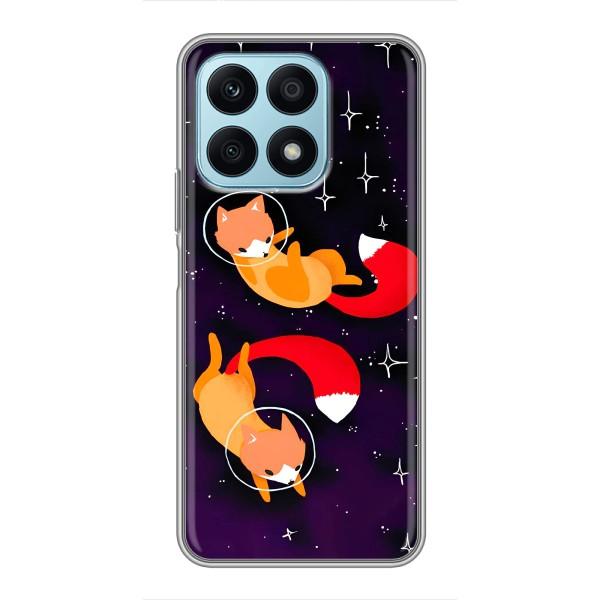 Чехлы с картинкой Лисички для Huawei Honor X8a (VPrint) – Лисички космонавты