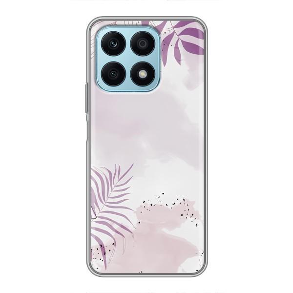 Чохол з квітковим принтом на Huawei Honor Х8а – Фіолетове листя