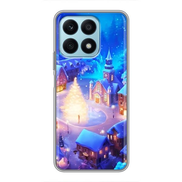 Рождественские Чехлы для Huawei Honor X8a (VPrint) – Рождественский город