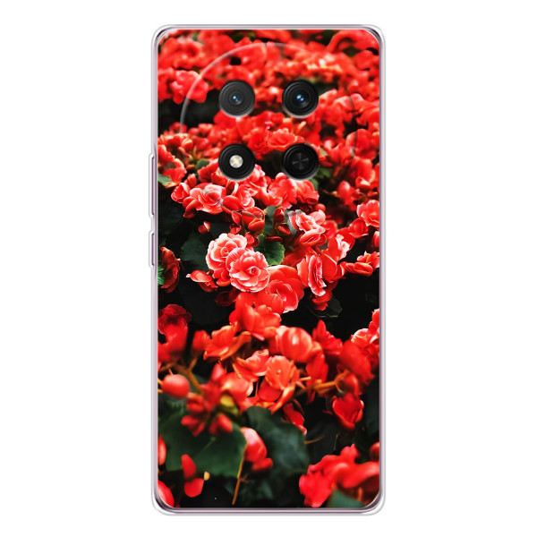 Чехлы с Цветами для Huawei Honor X9c (VPrint) – Цветы красные