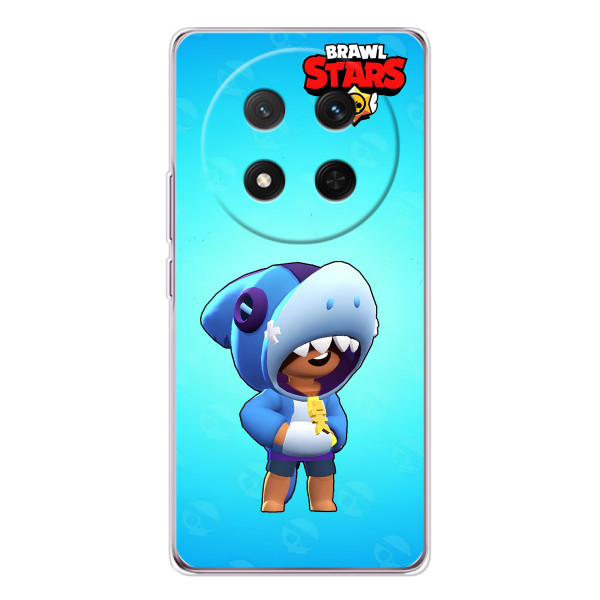 Чехол для Huawei Honor X9c Бравл Старс (VPrint) – Леон акула