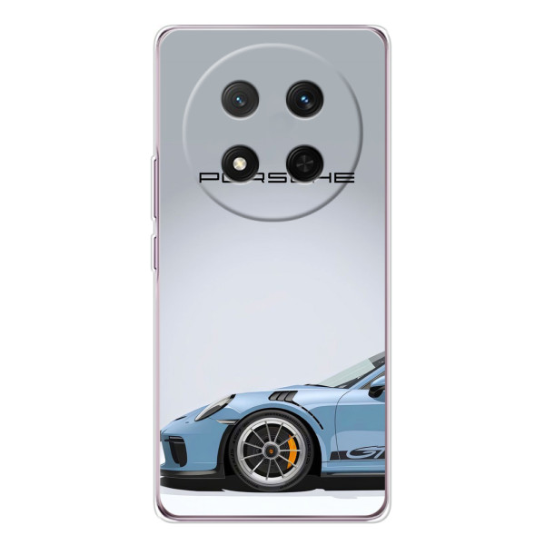 Чехол с авто Порше для Huawei Honor X9c – Голубой Порше